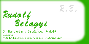 rudolf belagyi business card